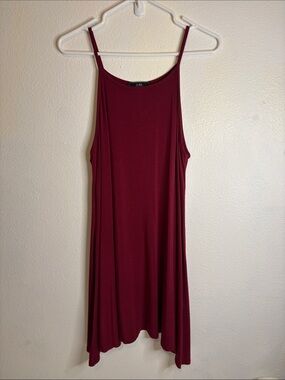 Vibe Burgundy Swing Camisole Dress -—314sku